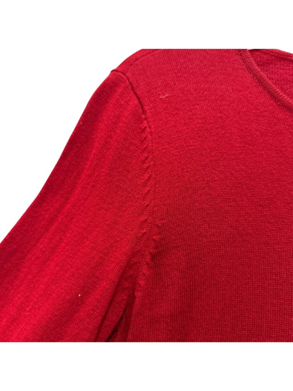 J. Jill Red Knit Tunic Sweater Cotton Blend XS Pullover Cozy Holiday - Picture 8 of 13